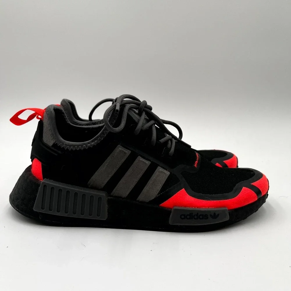 Adidas NMD-R1 GV7350‎ Sneakers Men's US 7 Black Solar Red Athletic Running Shoes